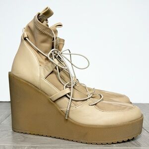 Steve Madden Atomic Wedge Bootie Tan 9 1/2 M